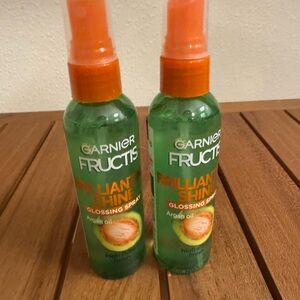 Garnier Fructis Brilliant Shine Glossing Spray - Green & Orange Bottle Duo